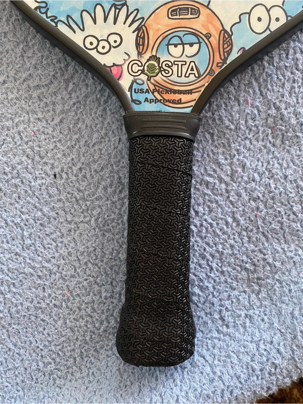 Costa Blue and white Paddle Handle with Coastal Graphic